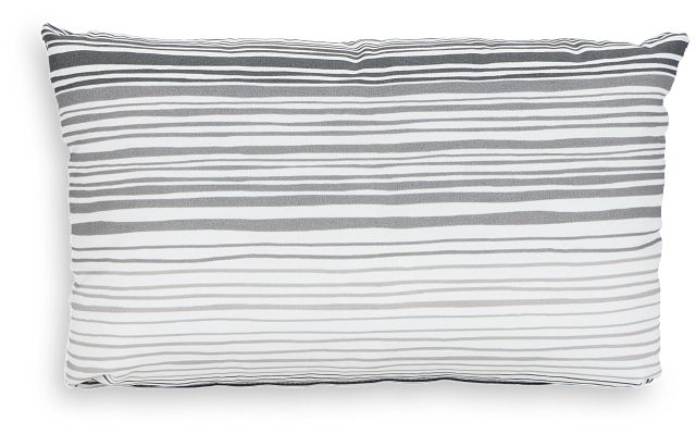 Ombre Black Lumbar Indoor/outdoor Accent Pillow