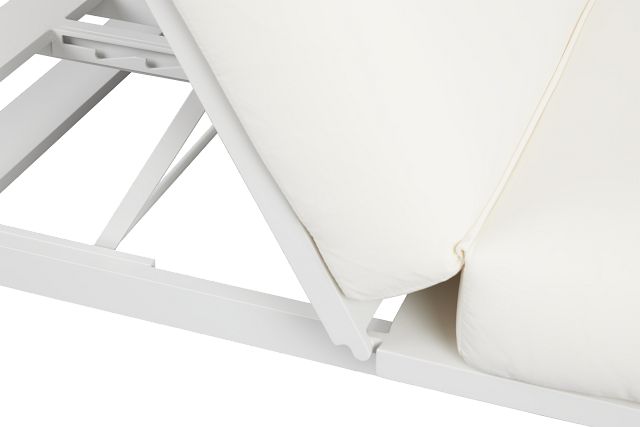Exuma White Double Cushioned Chaise
