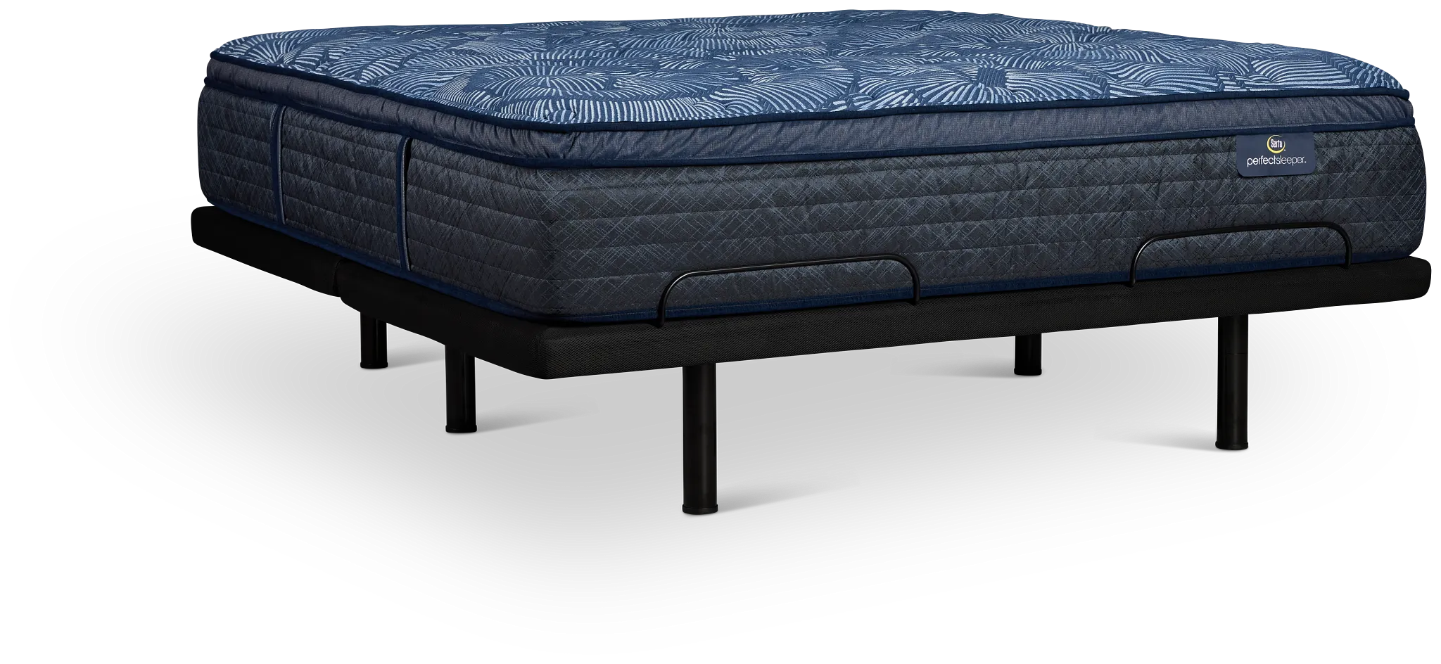 Serta Perfect Sleeper Cobalt Calm Plush Deluxe Adjustable Mattress Set