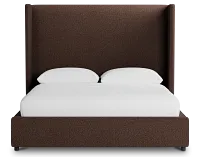 Captiva Elite Dark Brown 60" Upholstered Shelter Bed