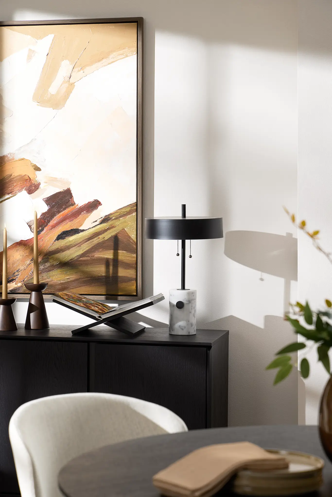 Ozzy Black Marble Table Lamp Ozzy Black Marble Table Lamp
