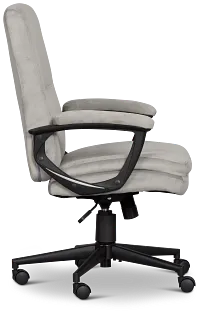 Krista Gray Fabric Upholstered Desk Chair