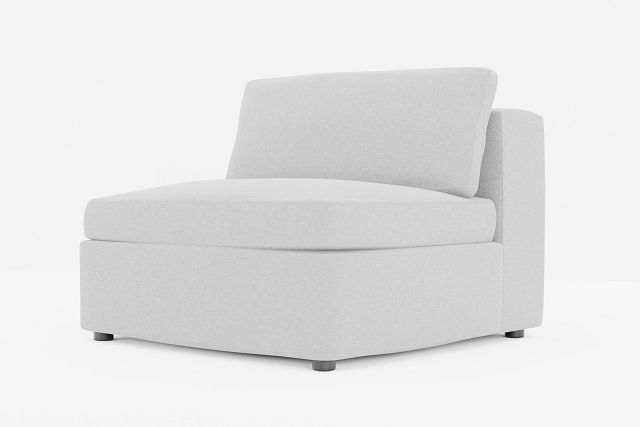 Destin Suave Gray Fabric Armless Chair