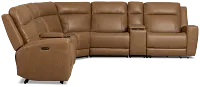 Colton Brown Micro Large Dual Power Reclining Two-arm Sectional