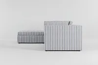 Destin Sea Lane Dark Blue Fabric 4-piece Bumper Sectional