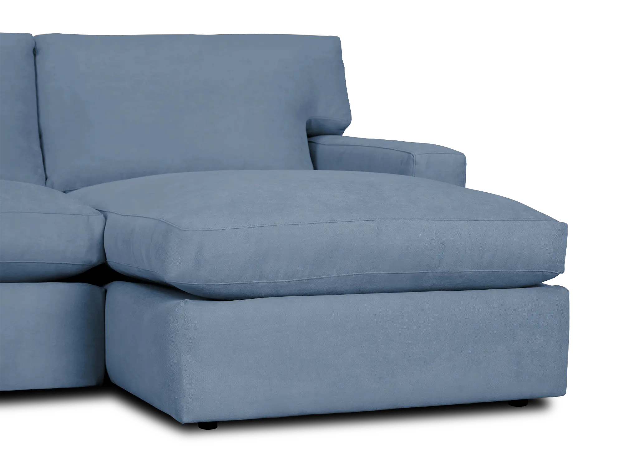 Hudson Blue Fabric Small Right Chaise Sectional Hudson Blue Fabric Small Right Chaise Sectional