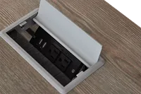 Clark Gray Dropdwn Dr Desk