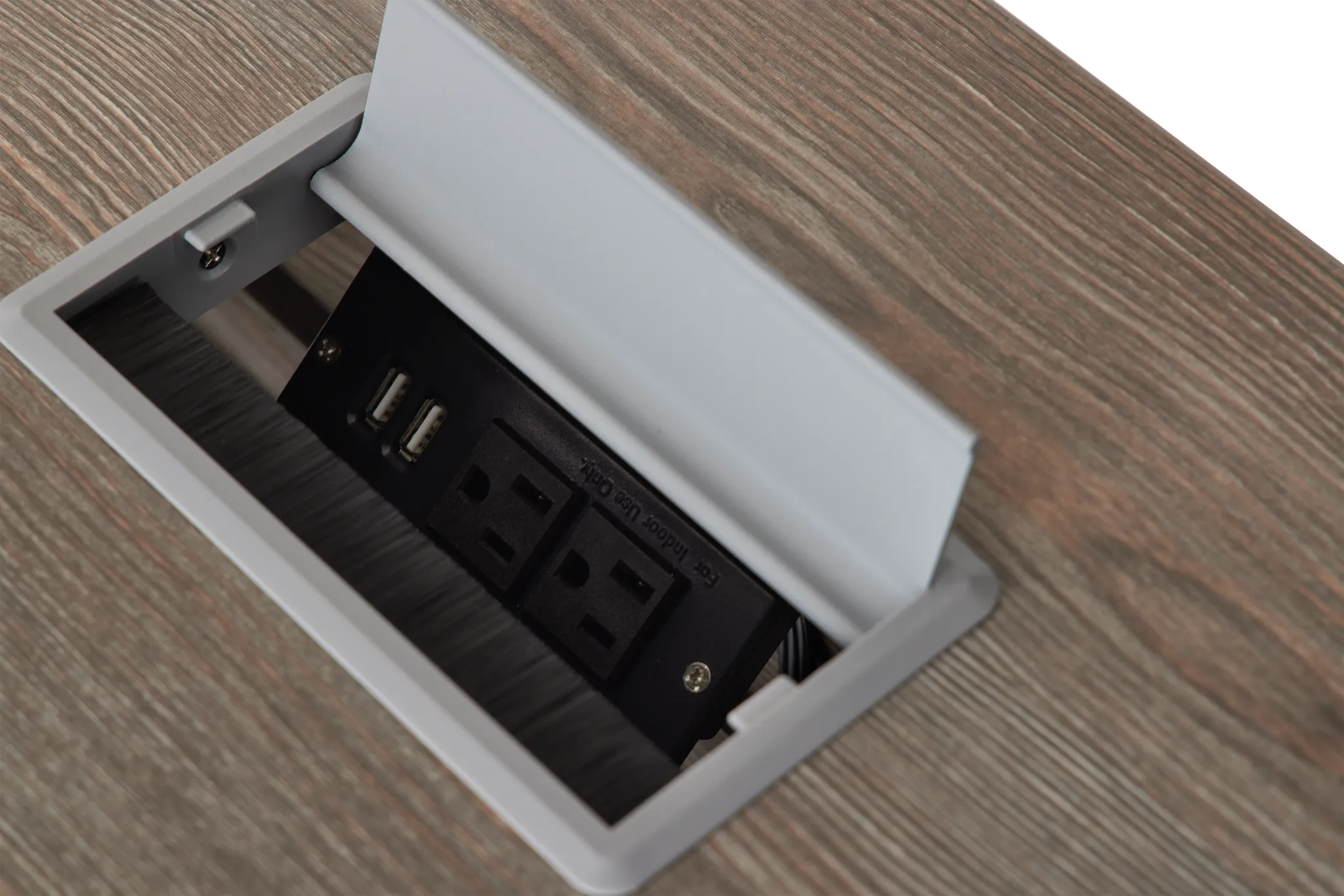 Clark Gray Dropdwn Dr Desk