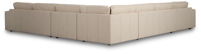 Kellan Ivory Leather Large Left Chaise Sectional