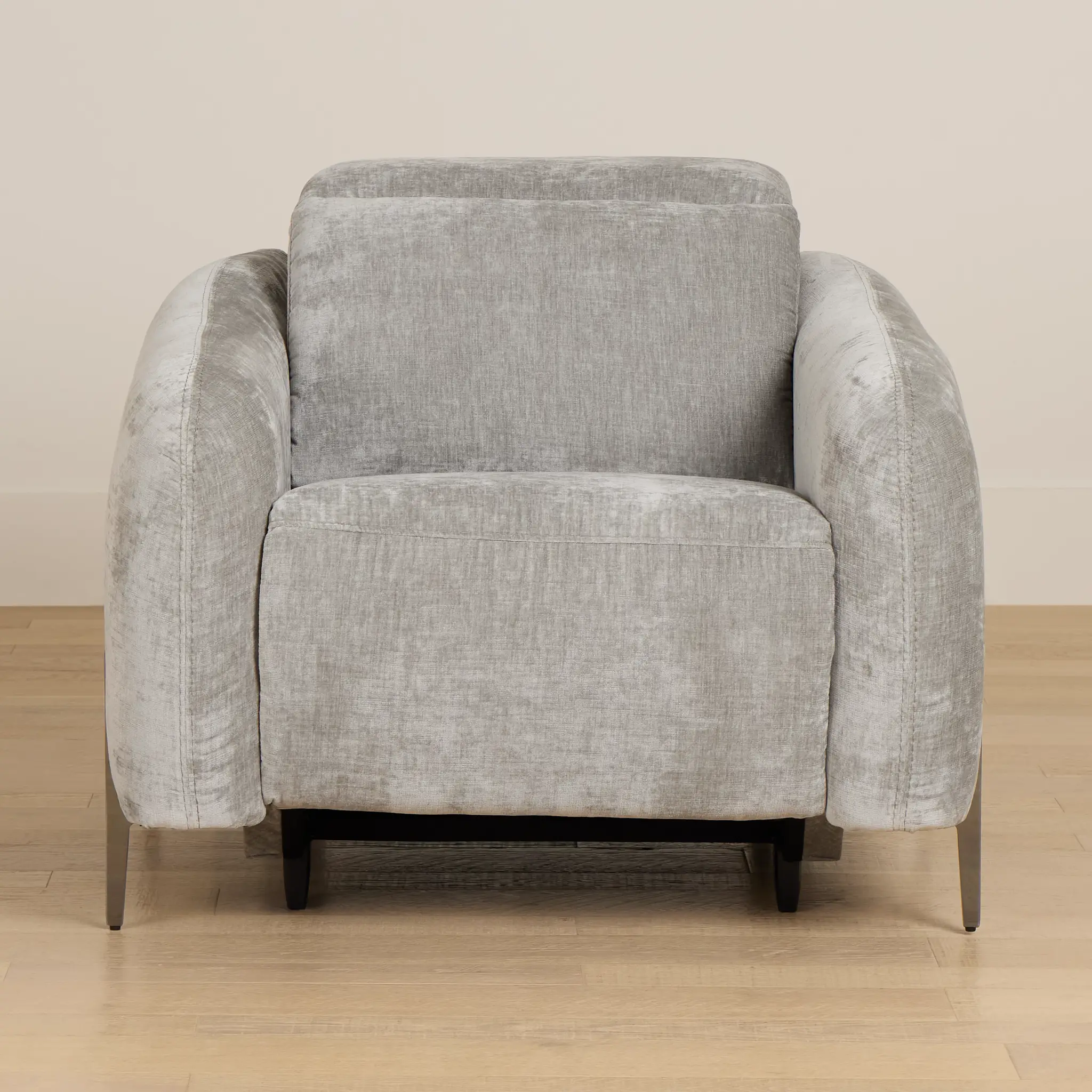 Zuri Gray Velvet Power Recliner With Power Headrest Zuri Gray Velvet Power Recliner With Power Headrest