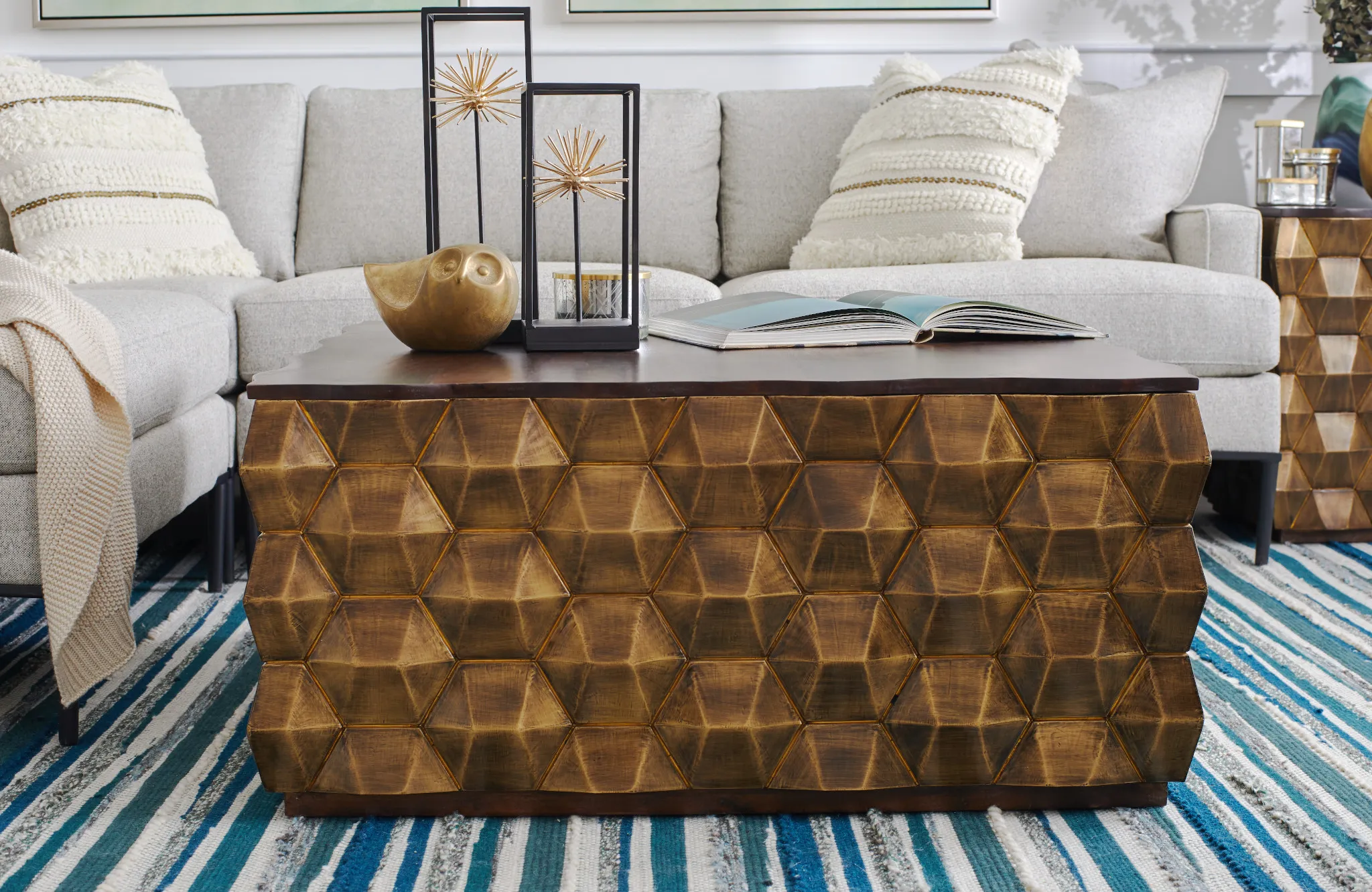 Versie Gold Square Coffee Table