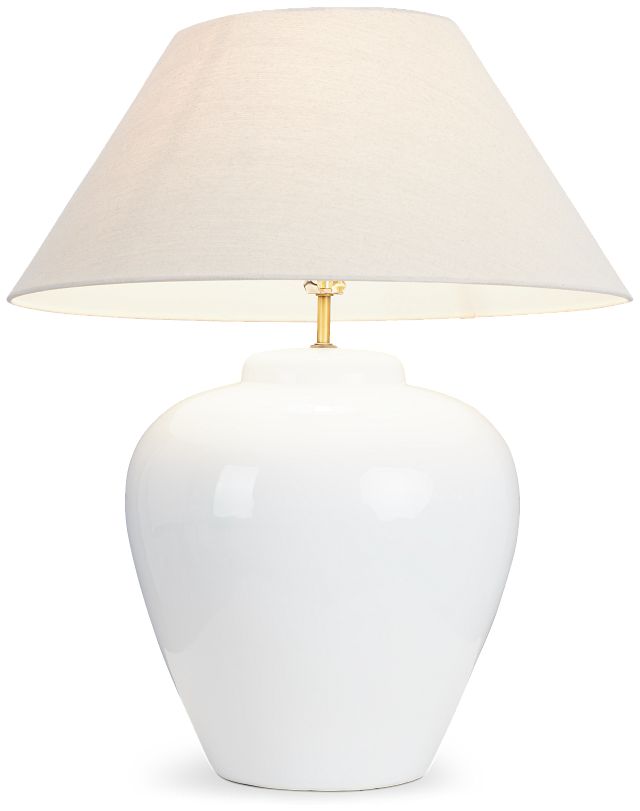 Lova White Ceramic Table Lamp