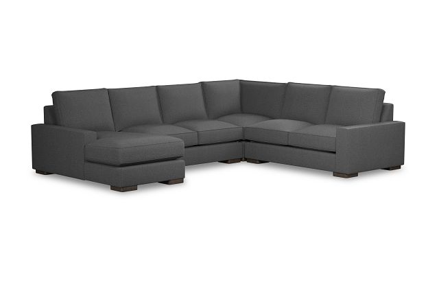 Edgewater Delray Dark Gray Medium Left Chaise Sectional
