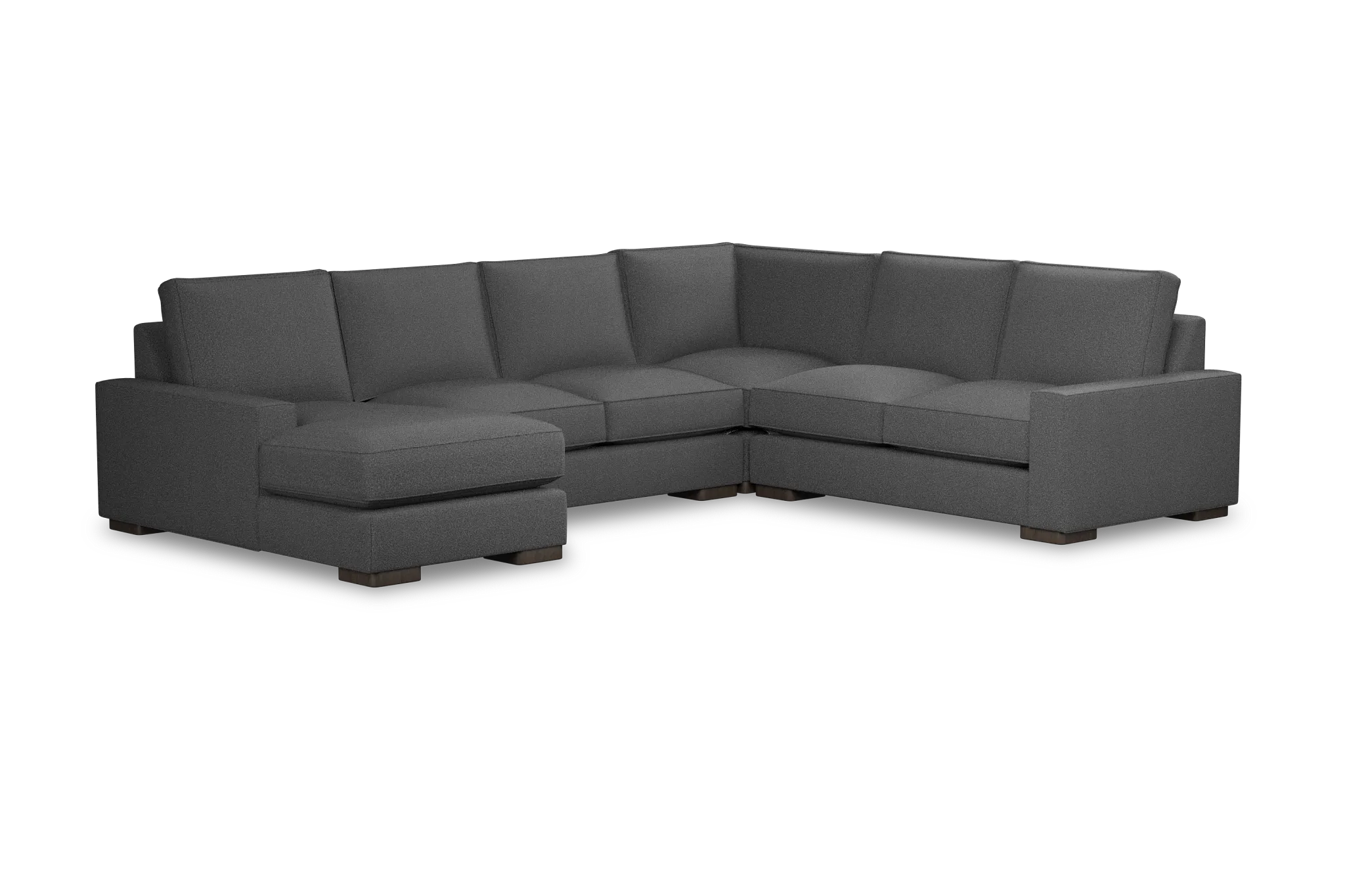 Edgewater Delray Dark Gray Medium Left Chaise Sectional