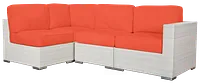 Biscayne Orange 4-piece Modular Sectional