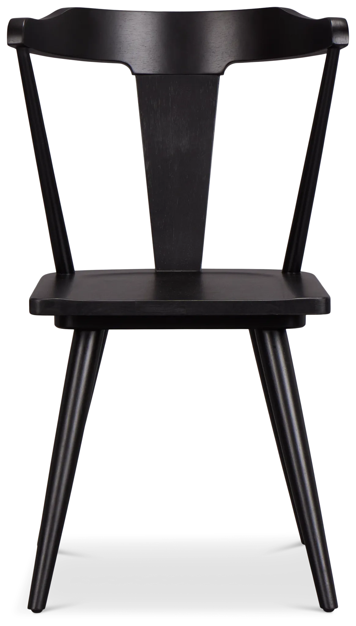 Denton Black Curved Wood Side Chair