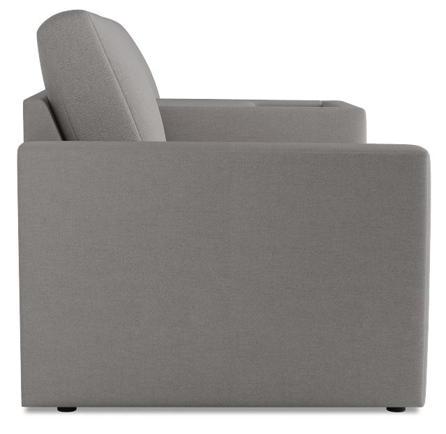Citymod Light Gray Fabric 3-piece Modular Sofa With Media Console