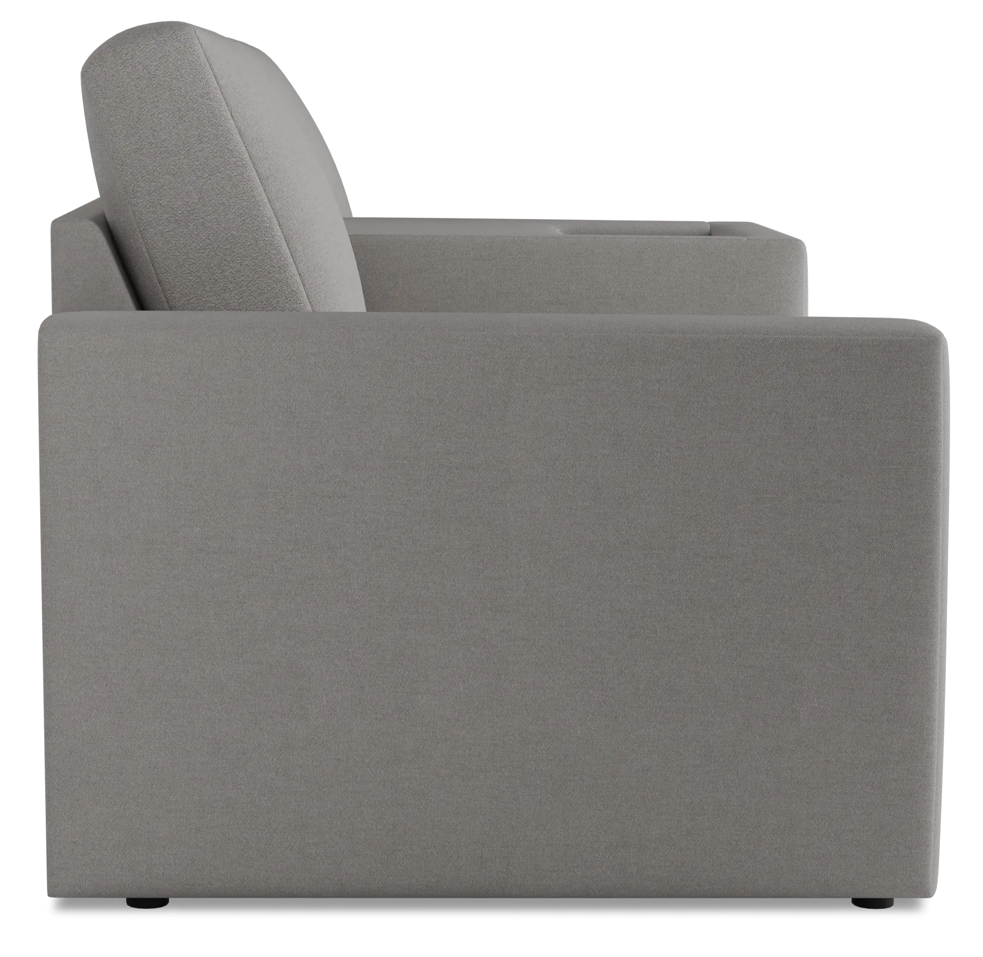 Citymod Light Gray Fabric 3-piece Modular Sofa With Media Console