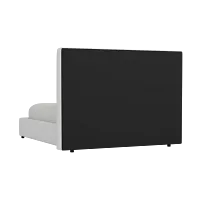 Grayton Suave White 54" Upholstered Platform Bed