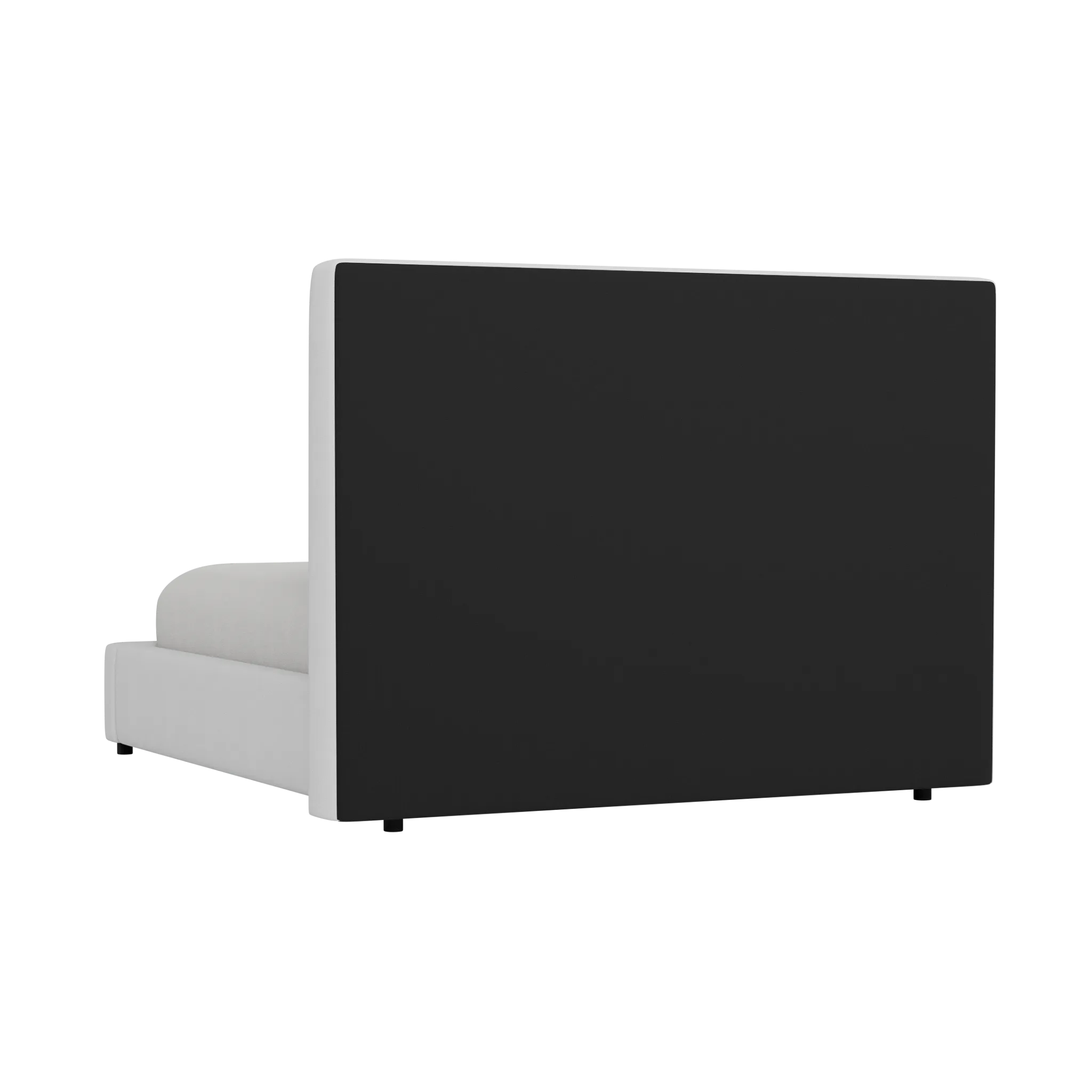 Grayton Suave White 54" Upholstered Platform Bed