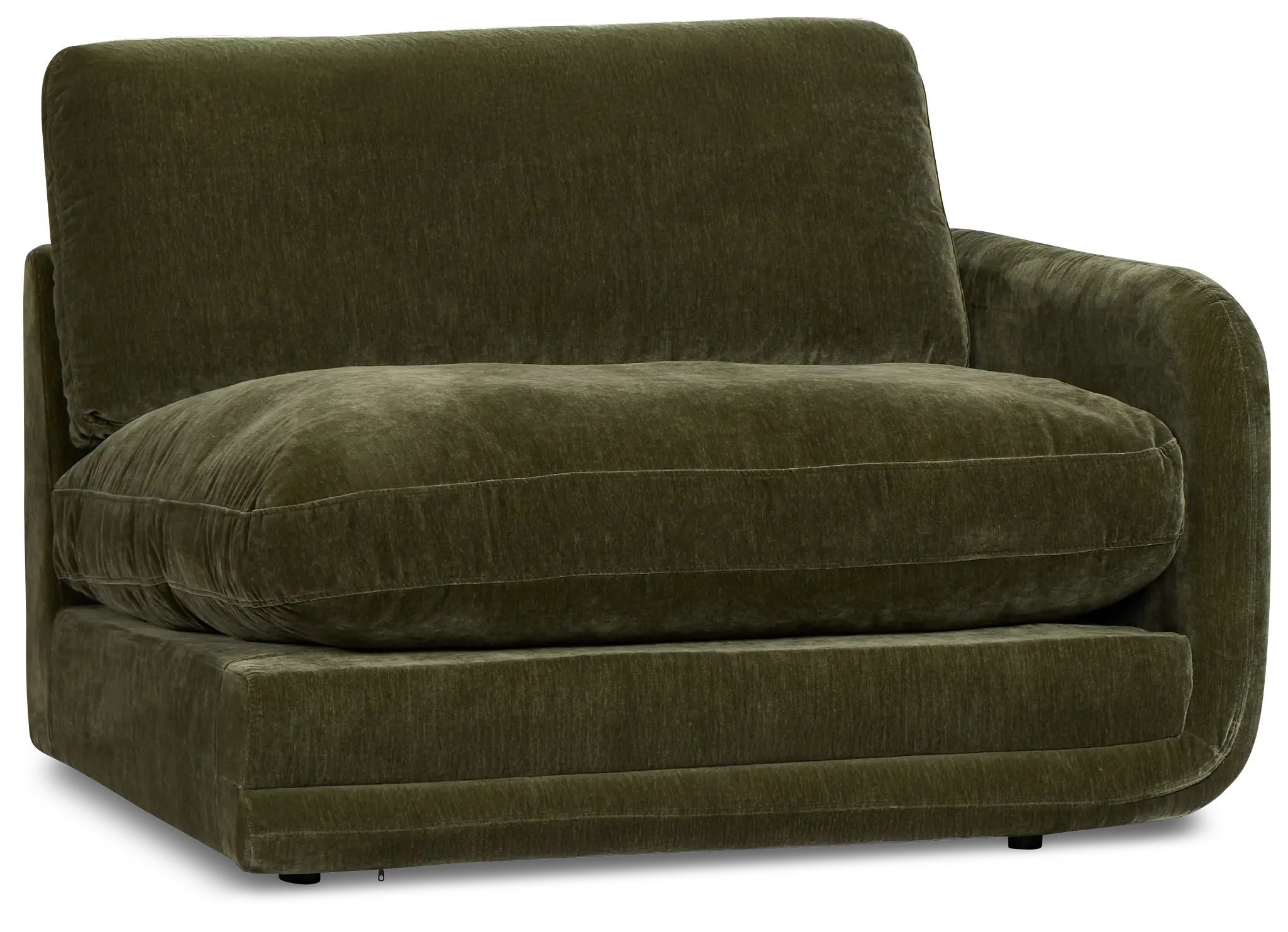 Jules Green Velvet Right Chair Jules Green Velvet Right Chair