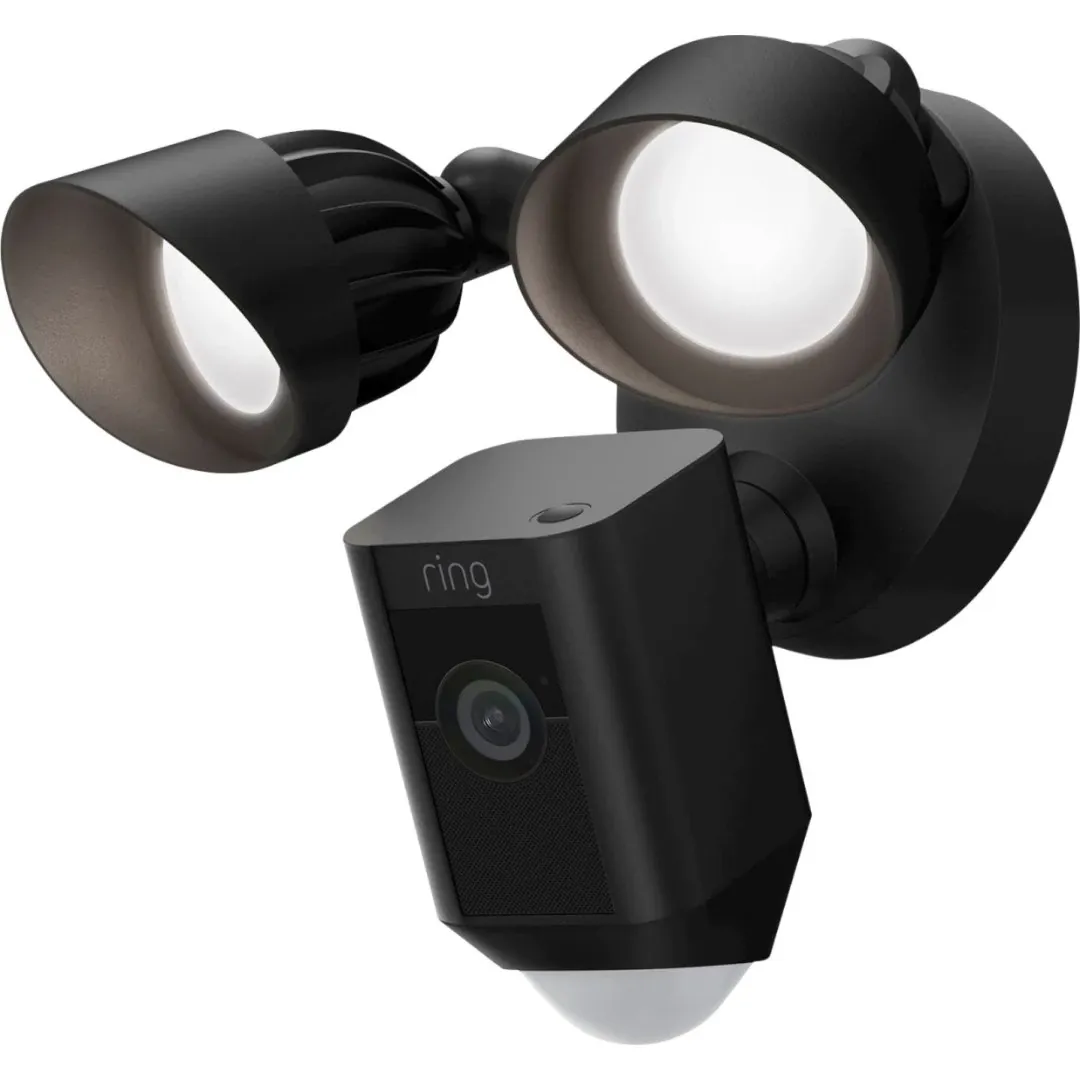 Ring Floodlight Cam Plus Wired Black Outdoor Security Cameras