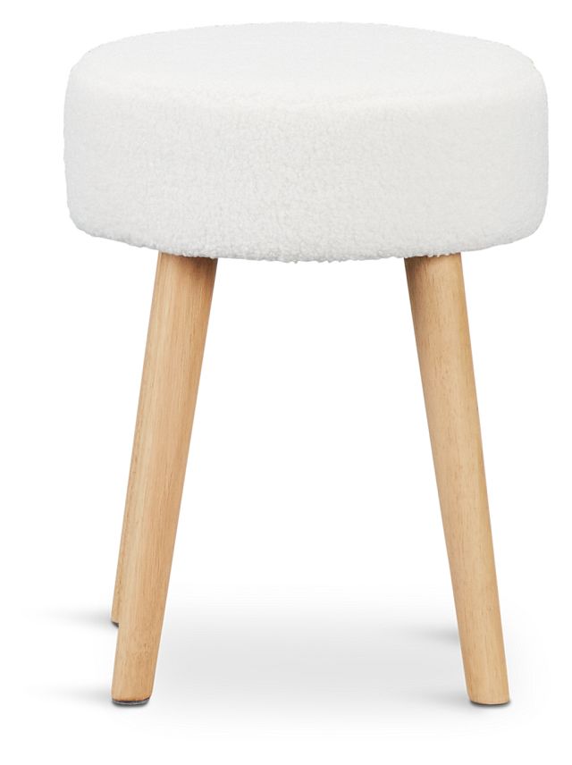 Jacques White Boucle Stool