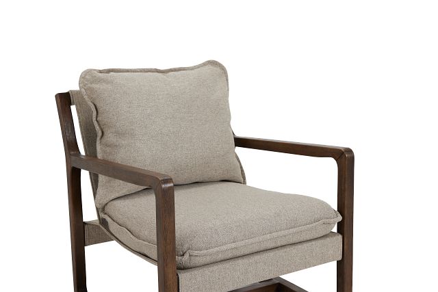 Spitfire Beige Fabric Accent Chair