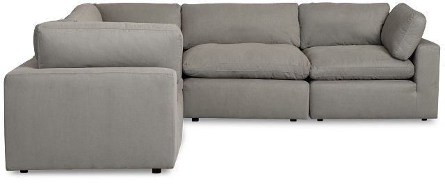 Grant Light Gray Fabric 5-piece Modular Sectional