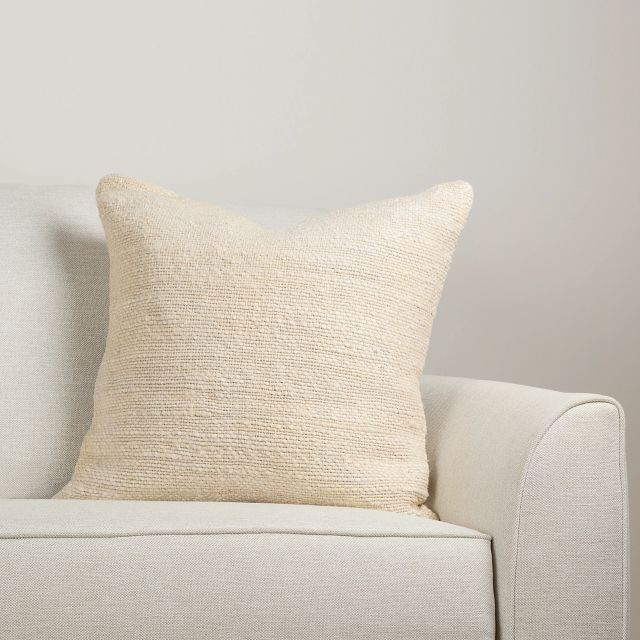 Helterna Ivory 22" Square Accent Pillow