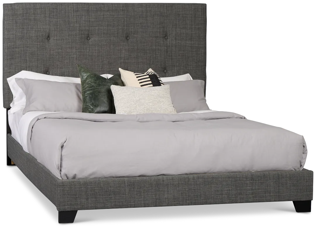 Flagler Gray Uph Panel Bed