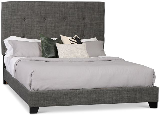 Flagler Gray Uph Panel Bed