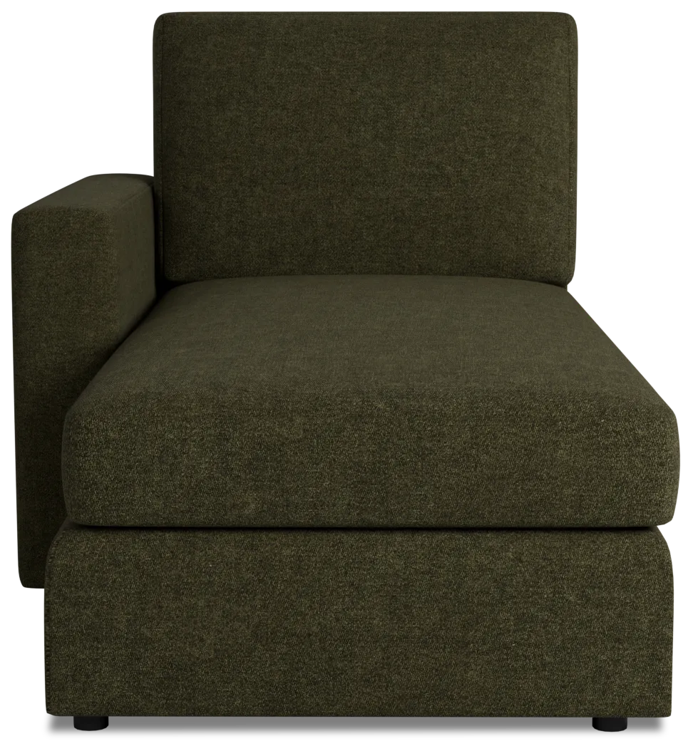 Citymod Green Fabric Left Chaise