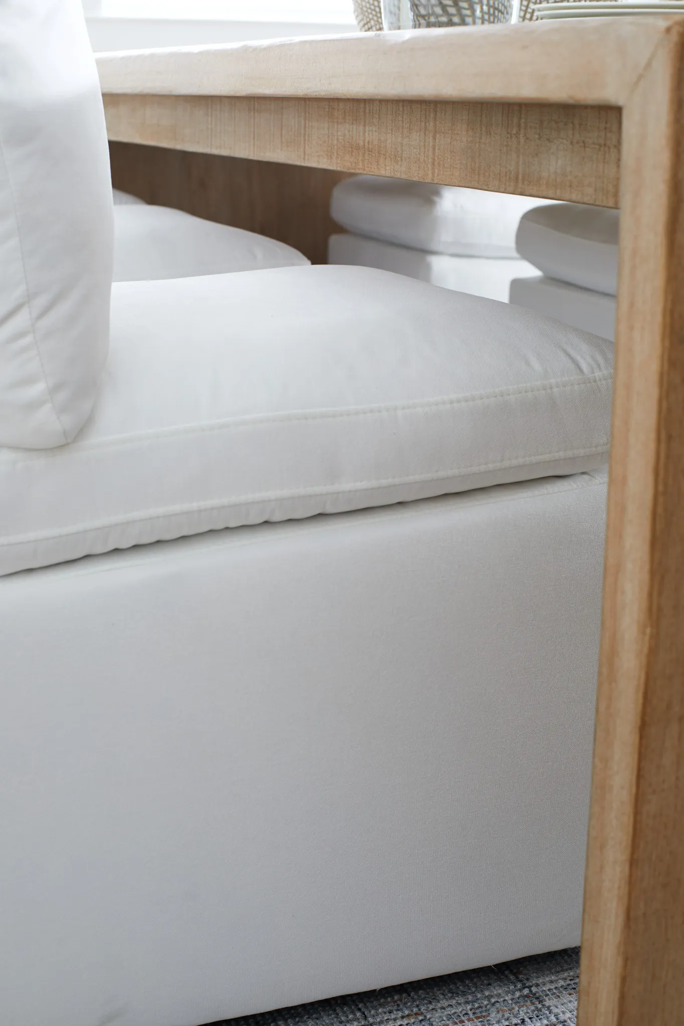 Auden White Castored Upholstered Side Chair