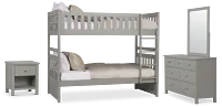 Charleston Gray Bunk Bed Bedroom