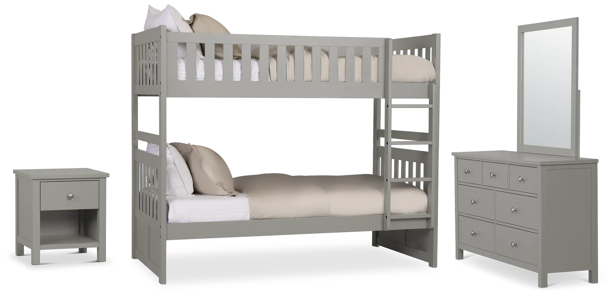 Charleston Gray Bunk Bed Bedroom Charleston Gray Bunk Bed Bedroom