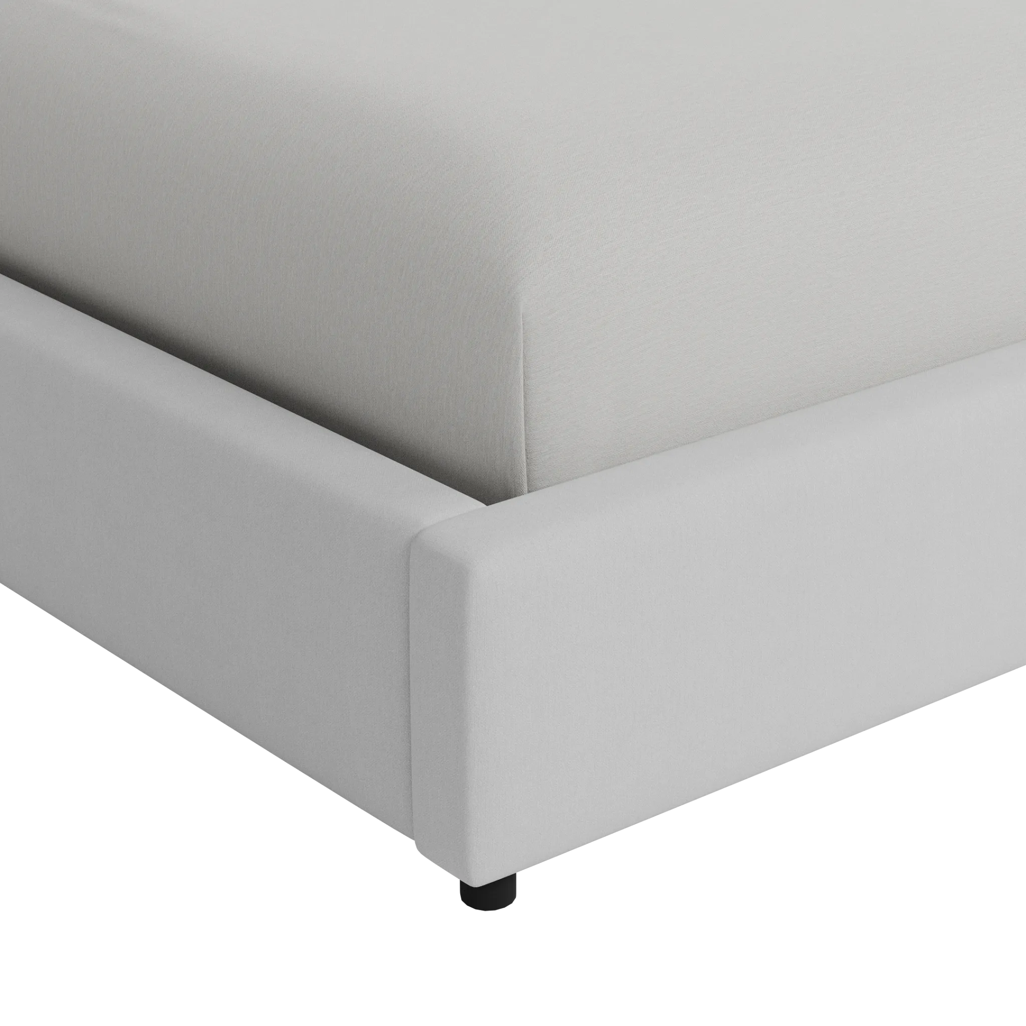 Grayton Revenue White 44" Upholstered Platform Bed