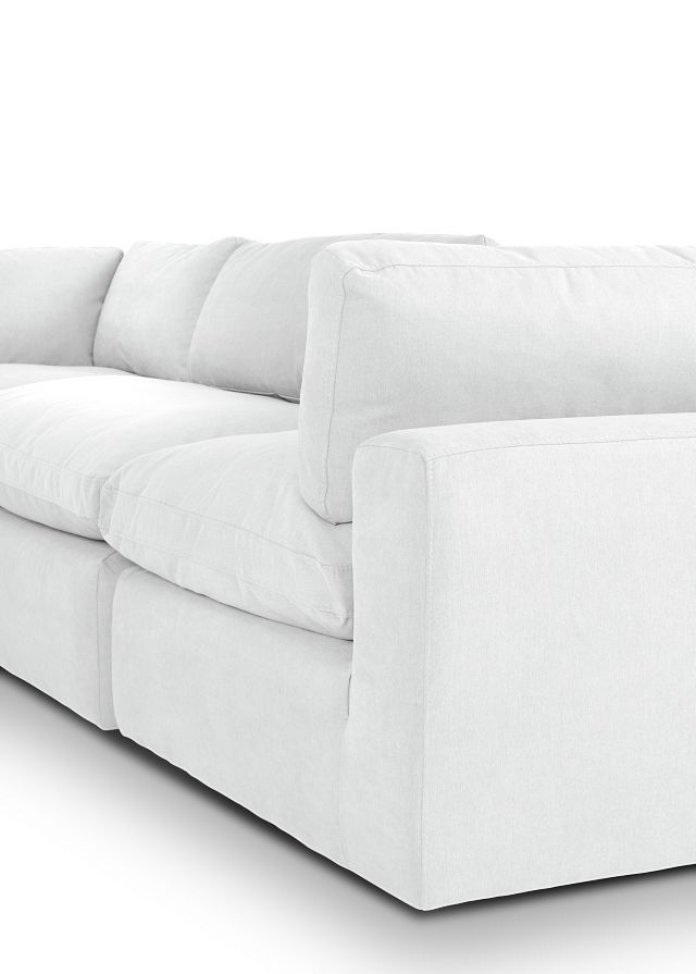 Grant White Fabric 3 Piece Modular Sofa