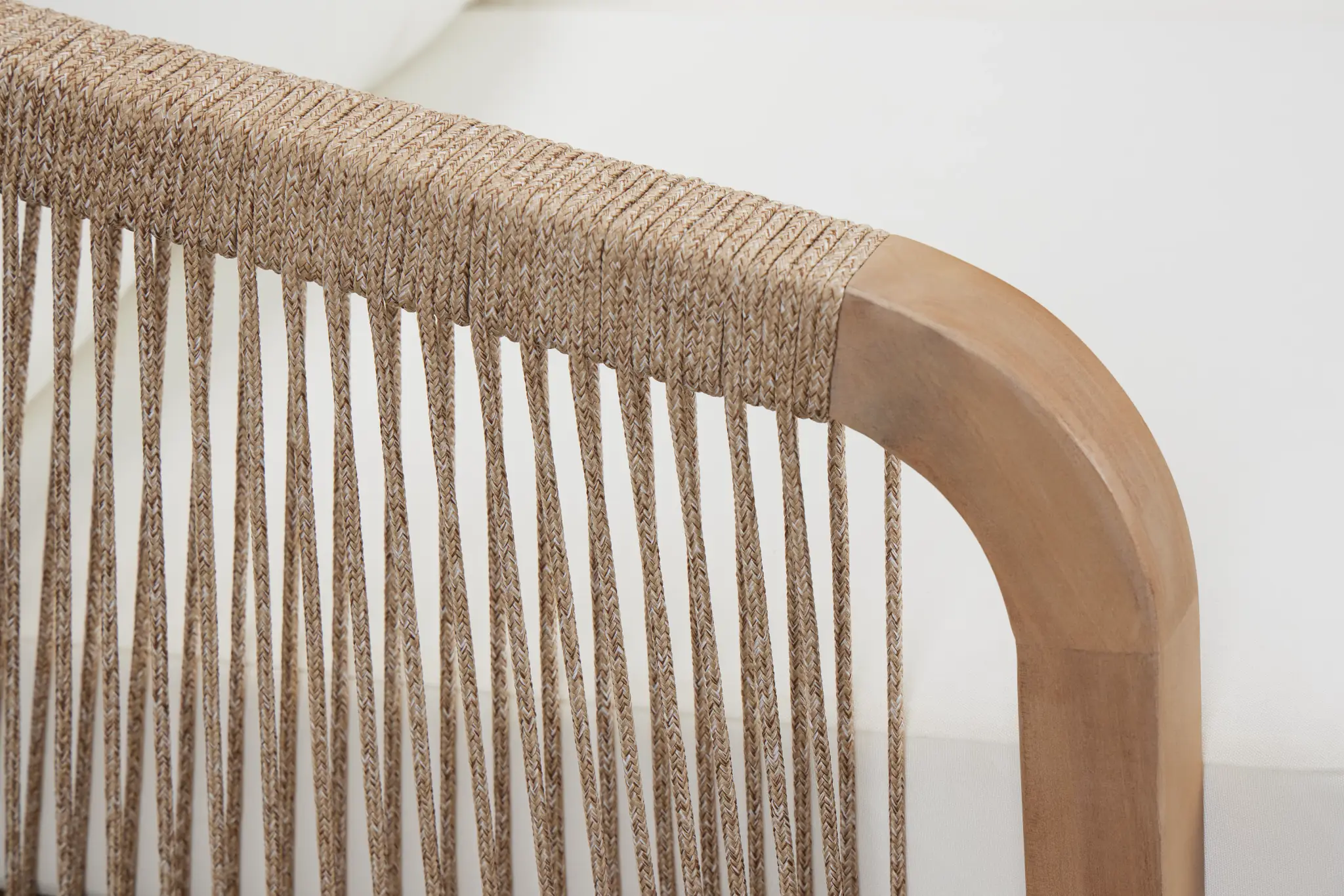 Laguna Light Tone Loveseat With White Cushions Laguna Light Tone Loveseat With White Cushions