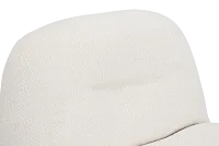 Aaliyah White Fabric Swivel Accent Chair