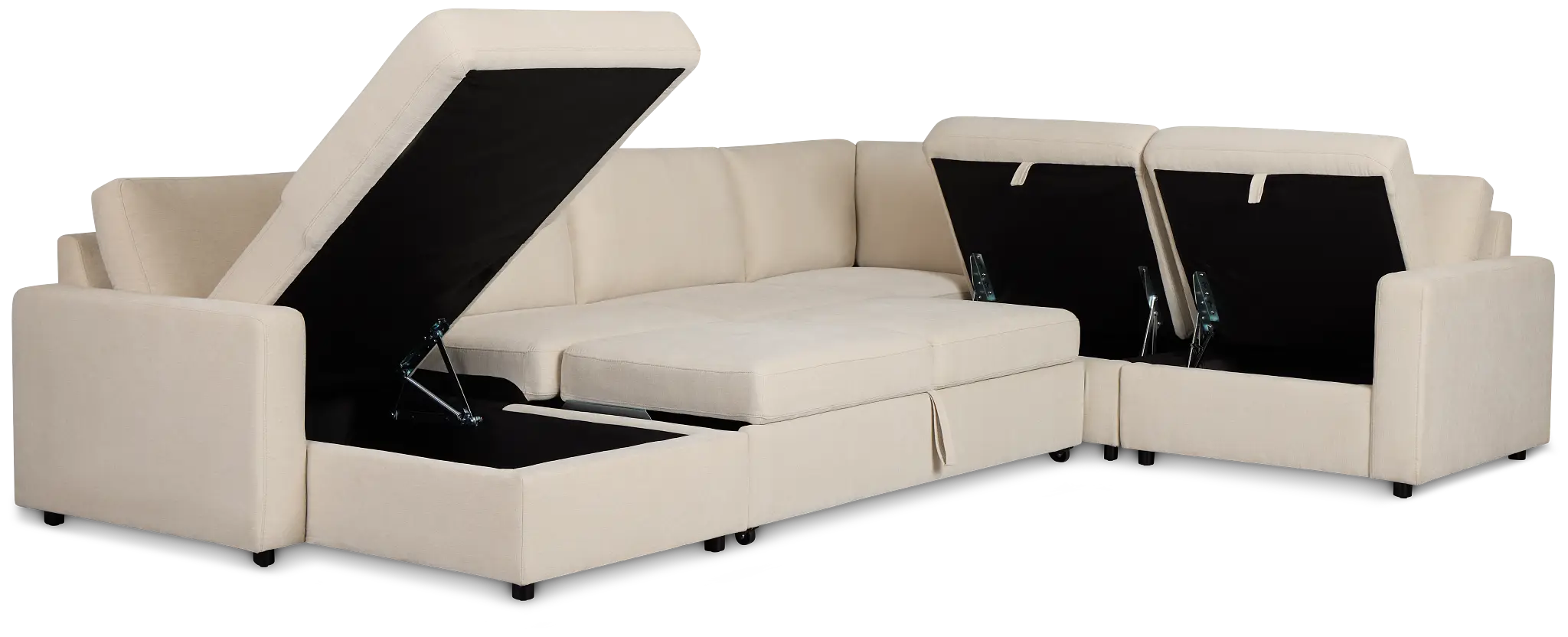Addie Beige Fabric Medium Left Chaise Storage Sleeper Sectional Addie Beige Fabric Medium Left Chaise Storage Sleeper Sectional