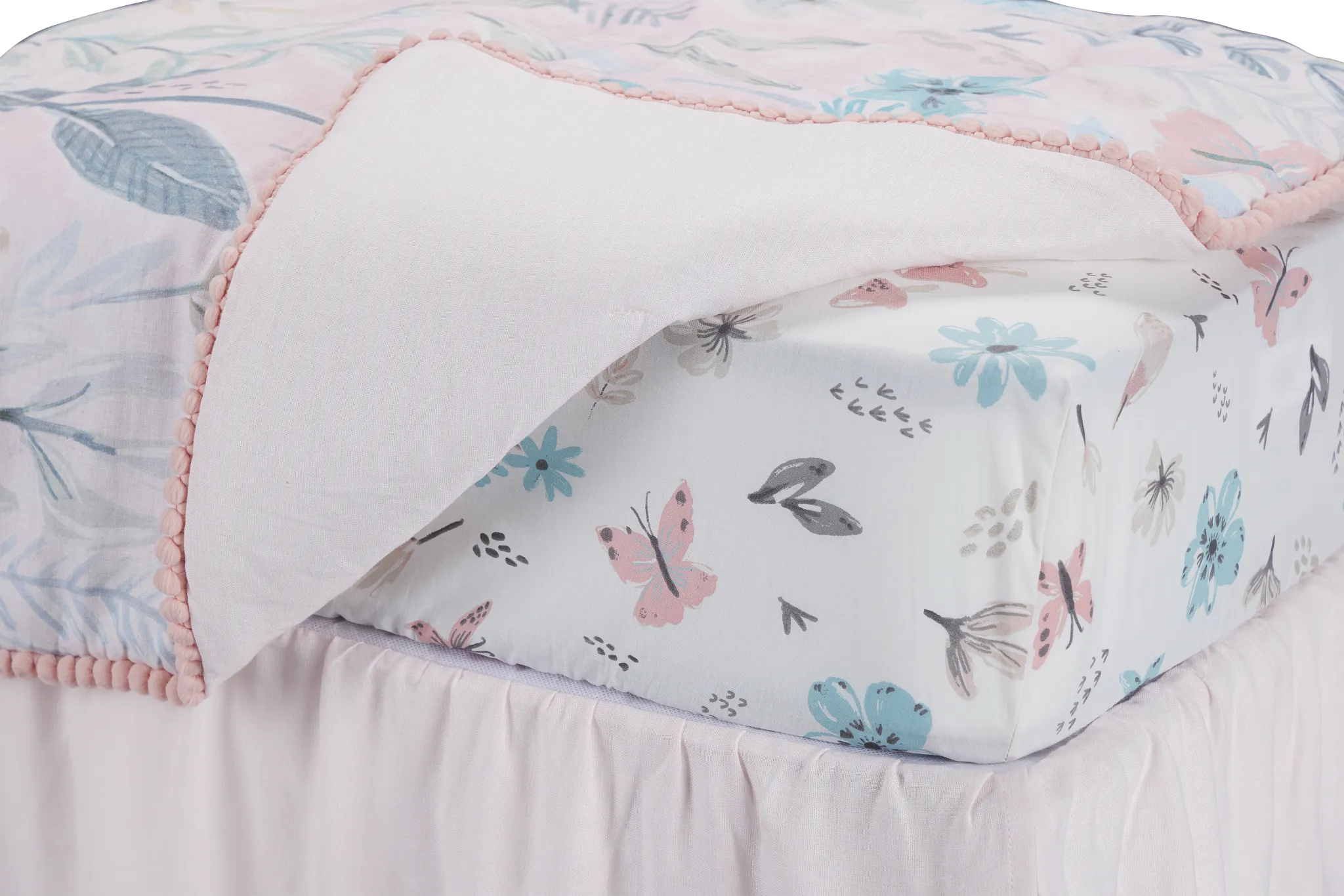 Blossom Multicolored 3 Piece Crib Bedding Set