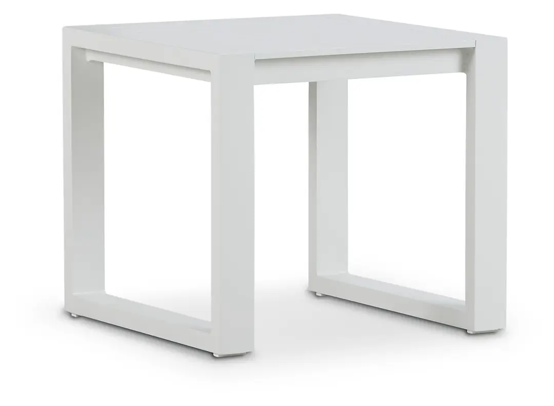 Linear2 White Aluminum End Table Linear2 White Aluminum End Table