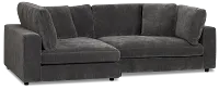 Lounge Dark Gray Fabric Left Chaise Sectional