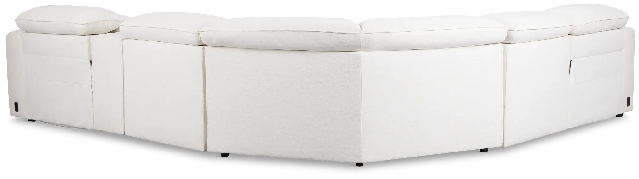 Ryland White Fabric Medium Dual Power 2-arm Reclining Sectional Ryland White Fabric Medium Dual Power 2-arm Reclining Sectional