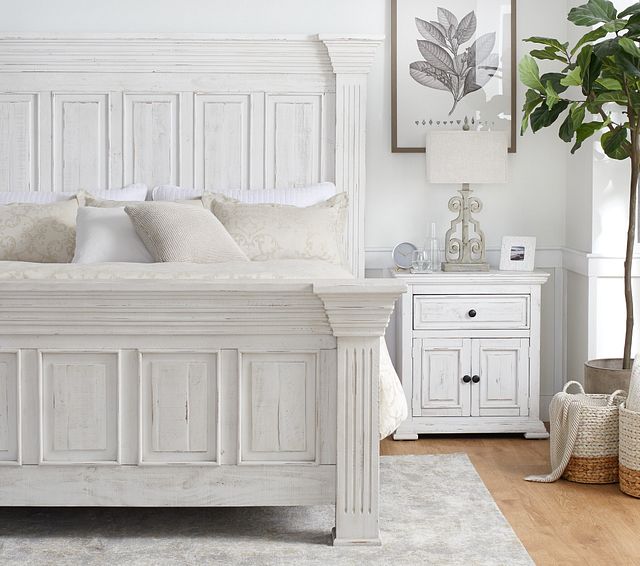Davenport White Panel Bed