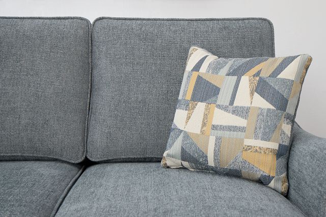 Cory Blue Fabric Chaise Sectional