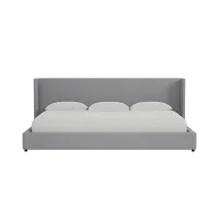 Captiva Delray Light Gray 48" Upholstered Shelter Bed