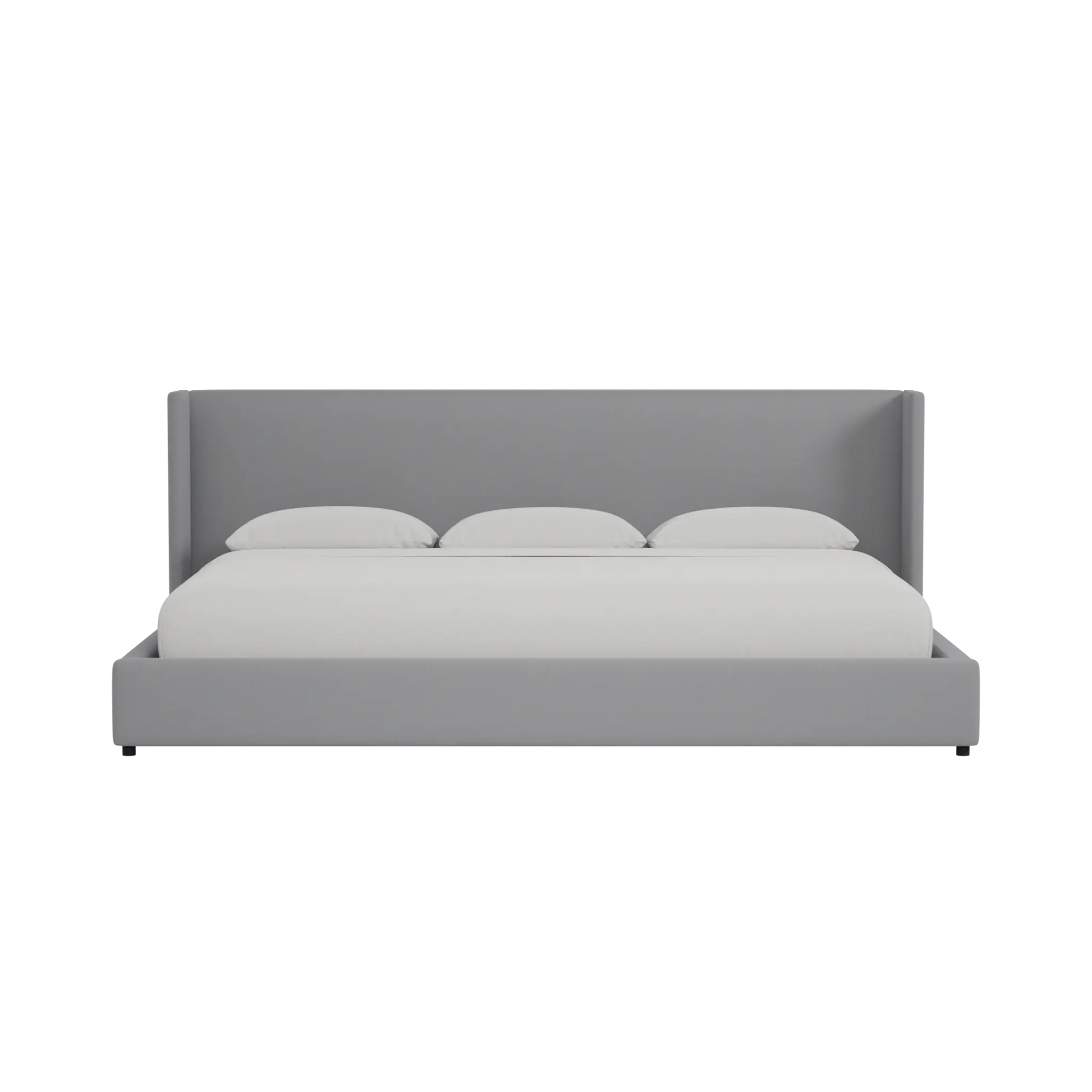 Captiva Delray Light Gray 48" Upholstered Shelter Bed Captiva Delray Light Gray 48" Upholstered Shelter Bed