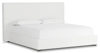 Grayton Sutton White 54" Upholstered Platform Bed